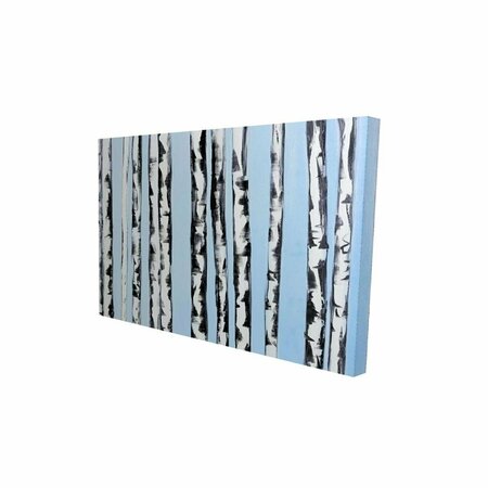 FONDO 20 x 30 in. Birches on A Blue Background-Print on Canvas FO2782767